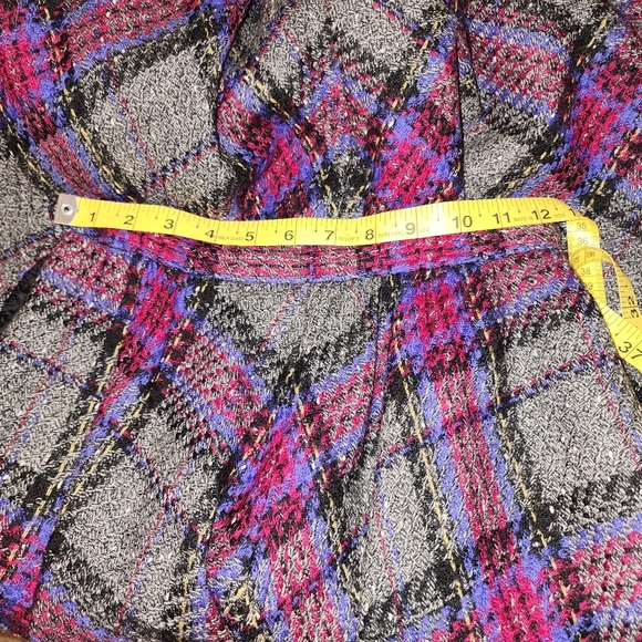 Vintage Evan Picone Tartan Plaid Wool Midi Skirt With Lining - Picture 13 of 14